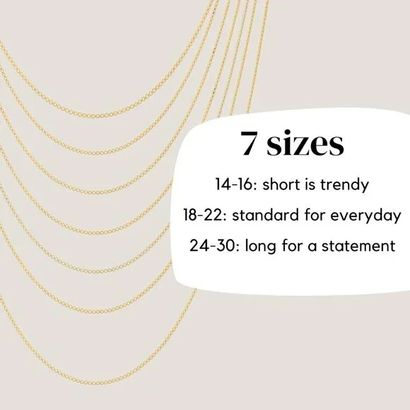 Sterling Silver Gold Plated Chain Necklace 18 Inch Women Men Layered Jewelry